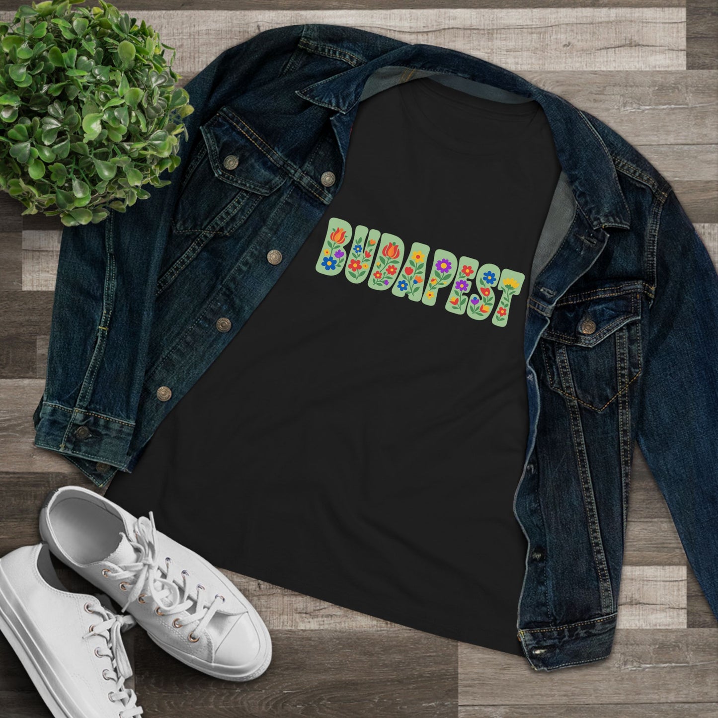 Budapest Floral Letters Women's T-Shirt