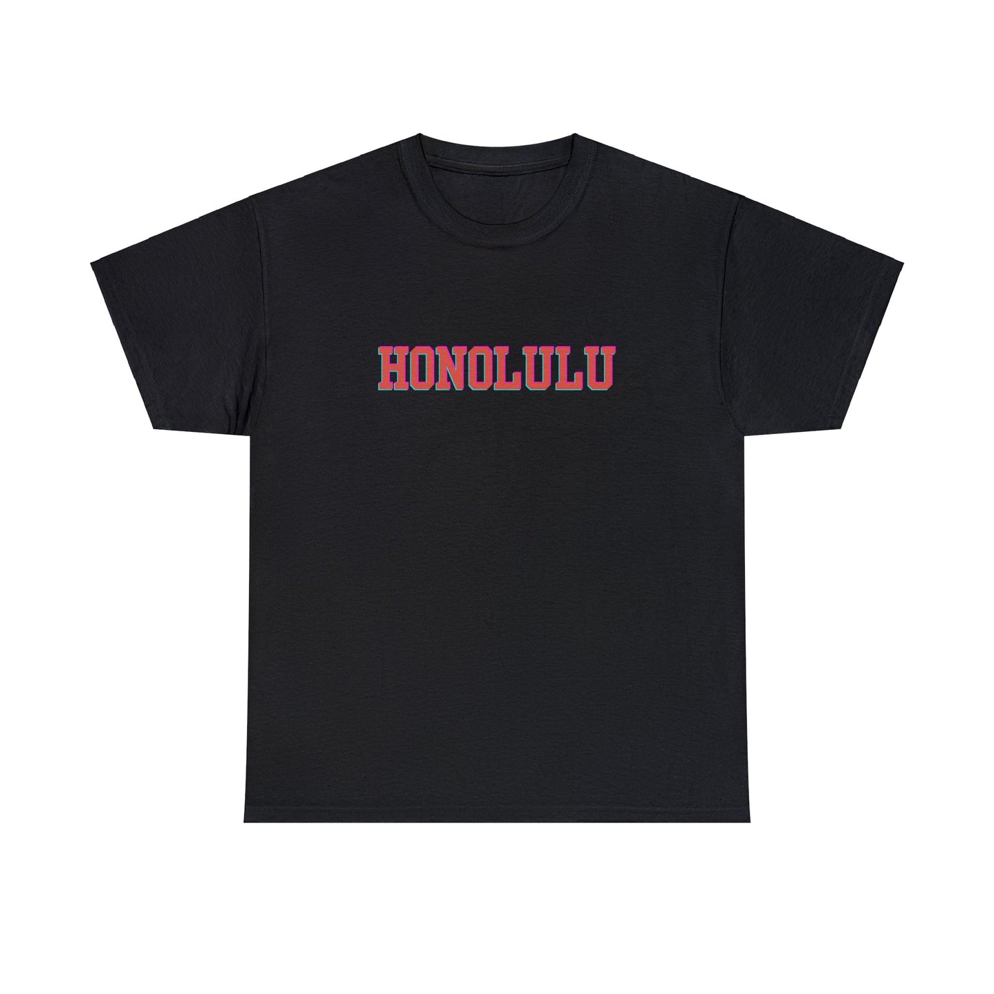 Honolulu Hawaii Block Font Unisex T-Shirt