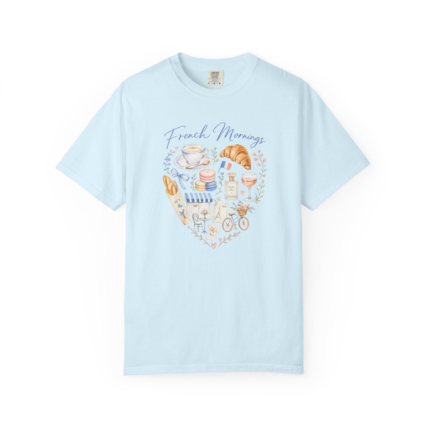French Mornings T-Shirt | Paris Café Breakfast Graphic Te