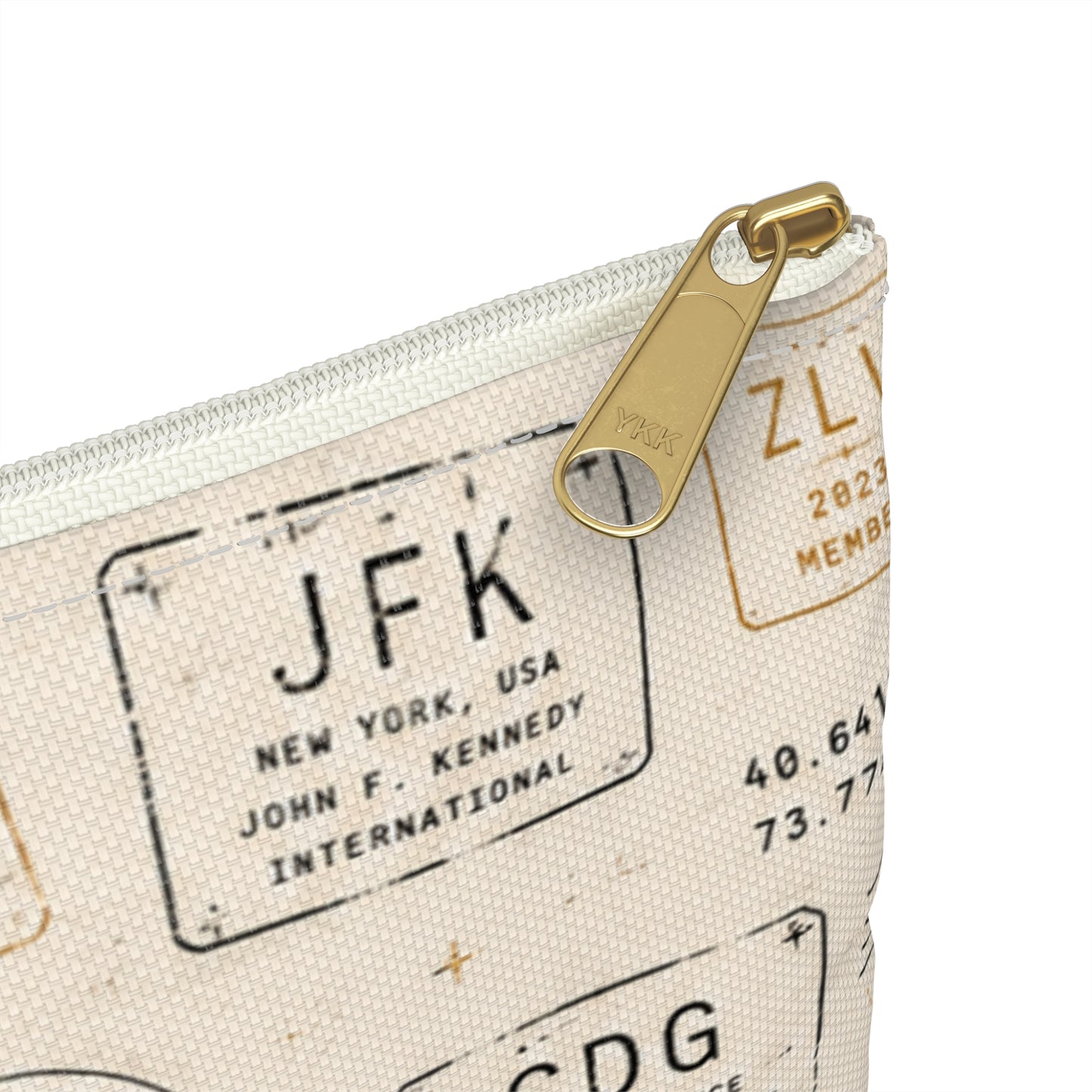 Passport Stamp Travel Pouch – Vintage Boarding Pass Accessory Bag