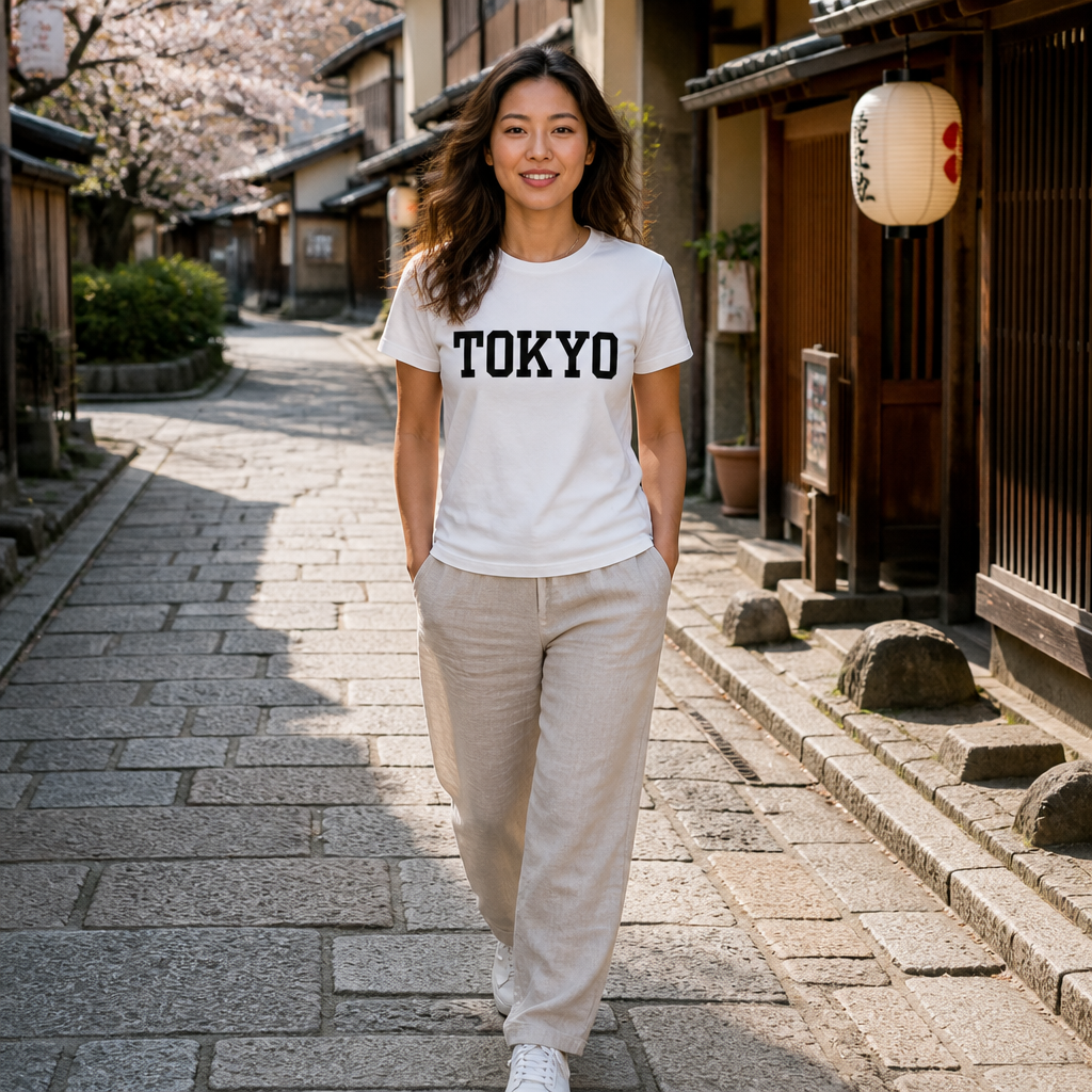 Tokyo Japan Block Font T-Shirt, view 5