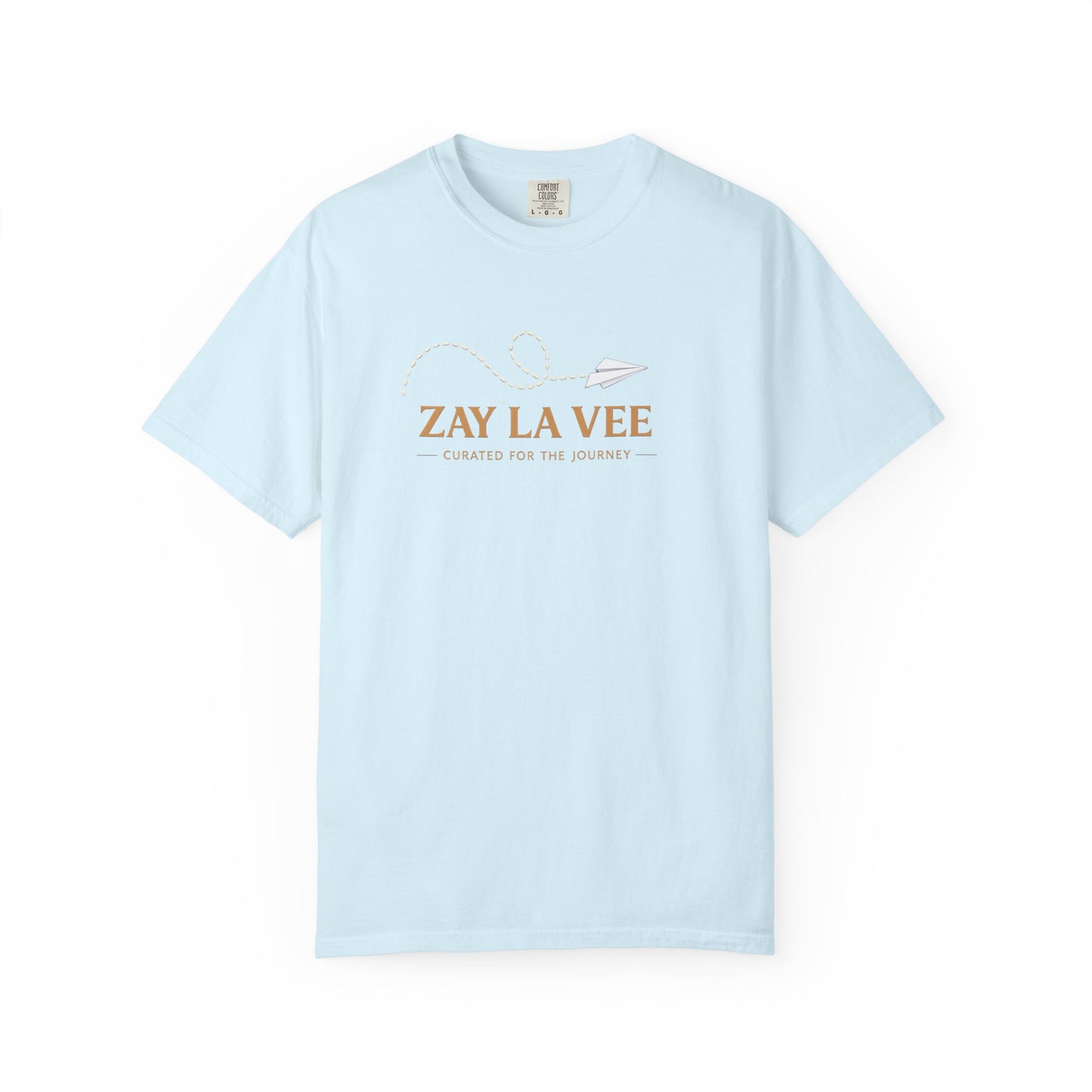 Zay La Vee signature logo garment-dyed t-shirt, view 4