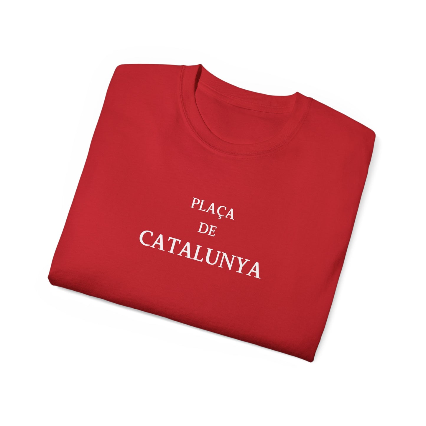 Barcelona Placa de Catalunya Font- Unisex T-Shirt