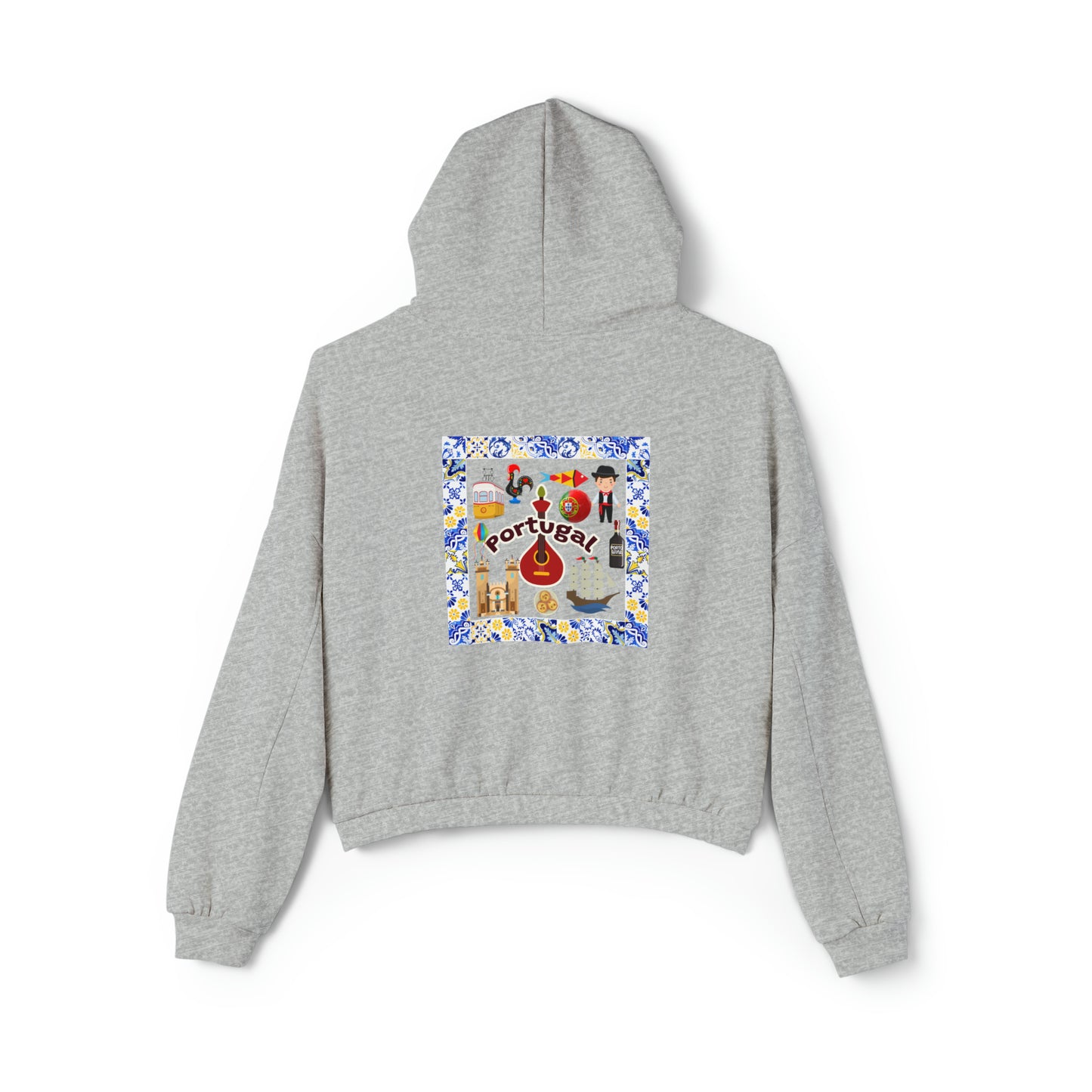 Portugal Icons- Women's Cinched Hoodie (back print)