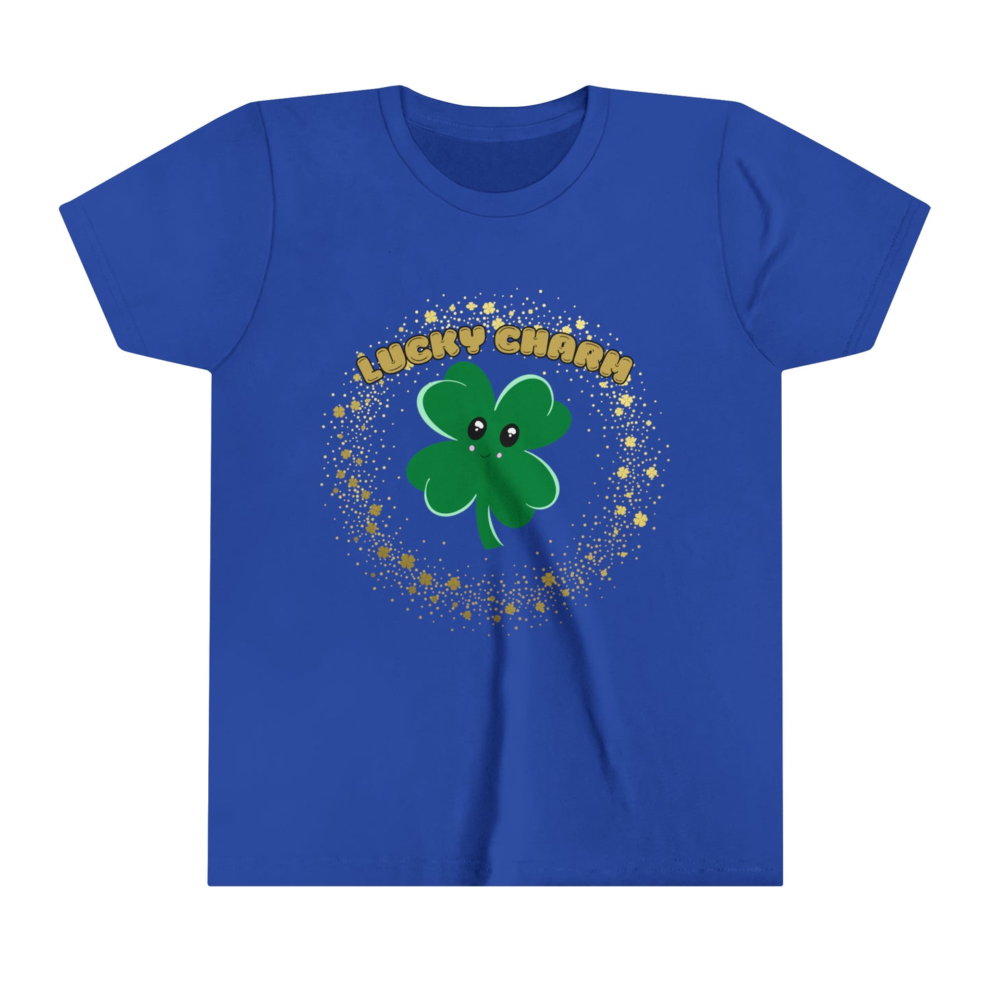 Lucky Charm Shamrock Kawaii Style- Youth T-Shirt