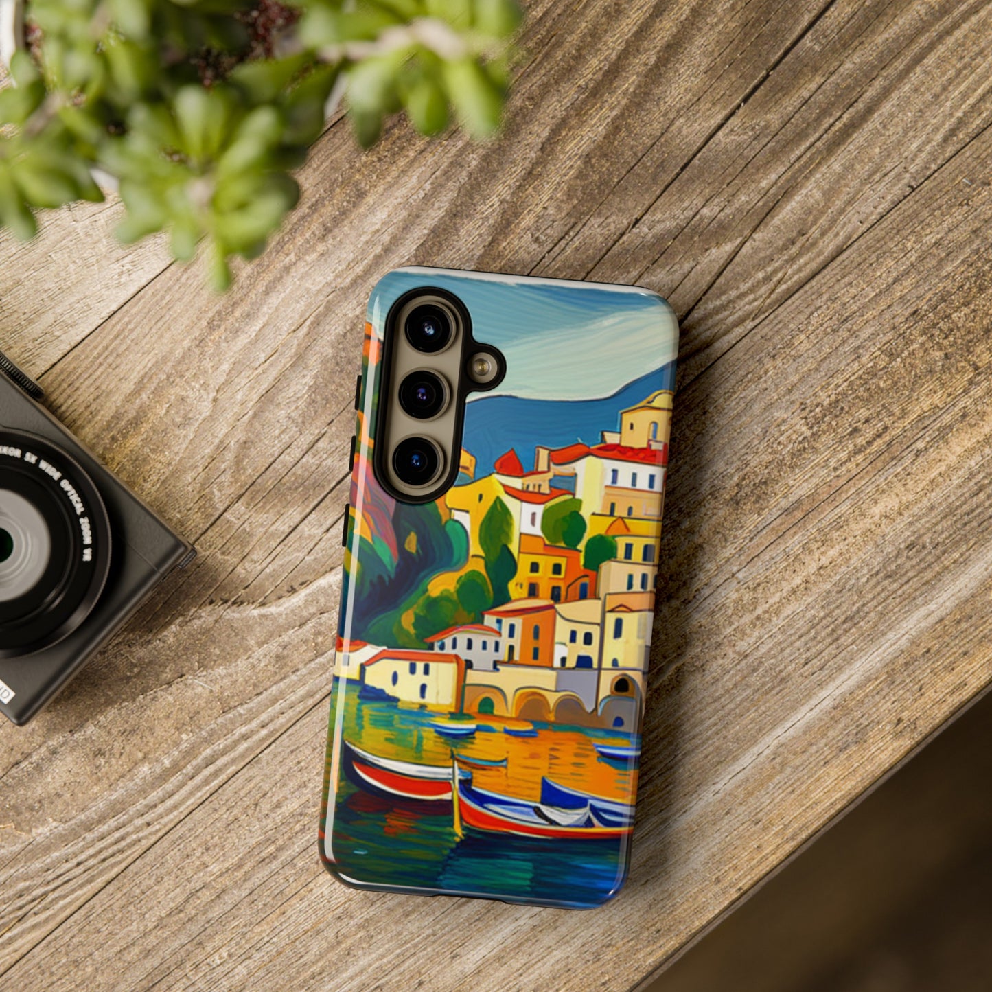 Italian Coastal Village Graphic- Tough Phone Case