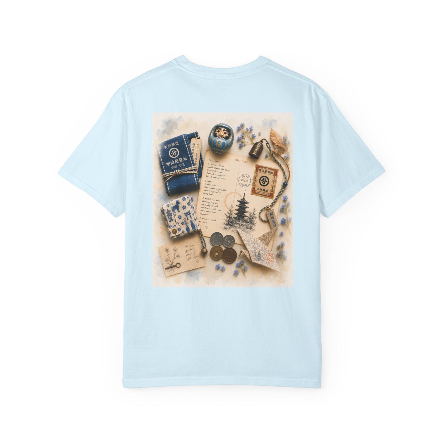 Japan Daruma travel journal graphic t-shirt, view 5