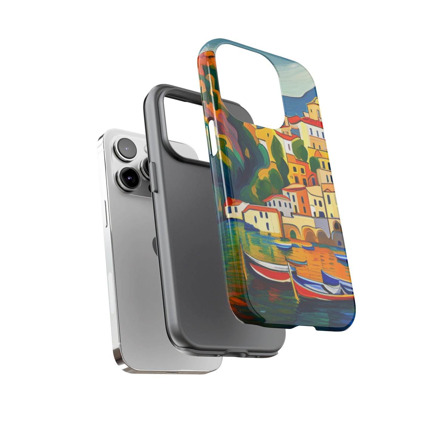 Italian Coastal Village Graphic- Tough Phone Case