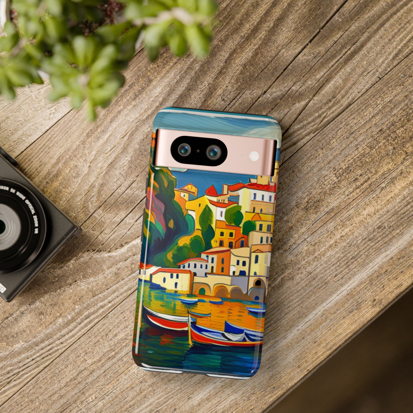 Italian Coastal Village Graphic- Tough Phone Case