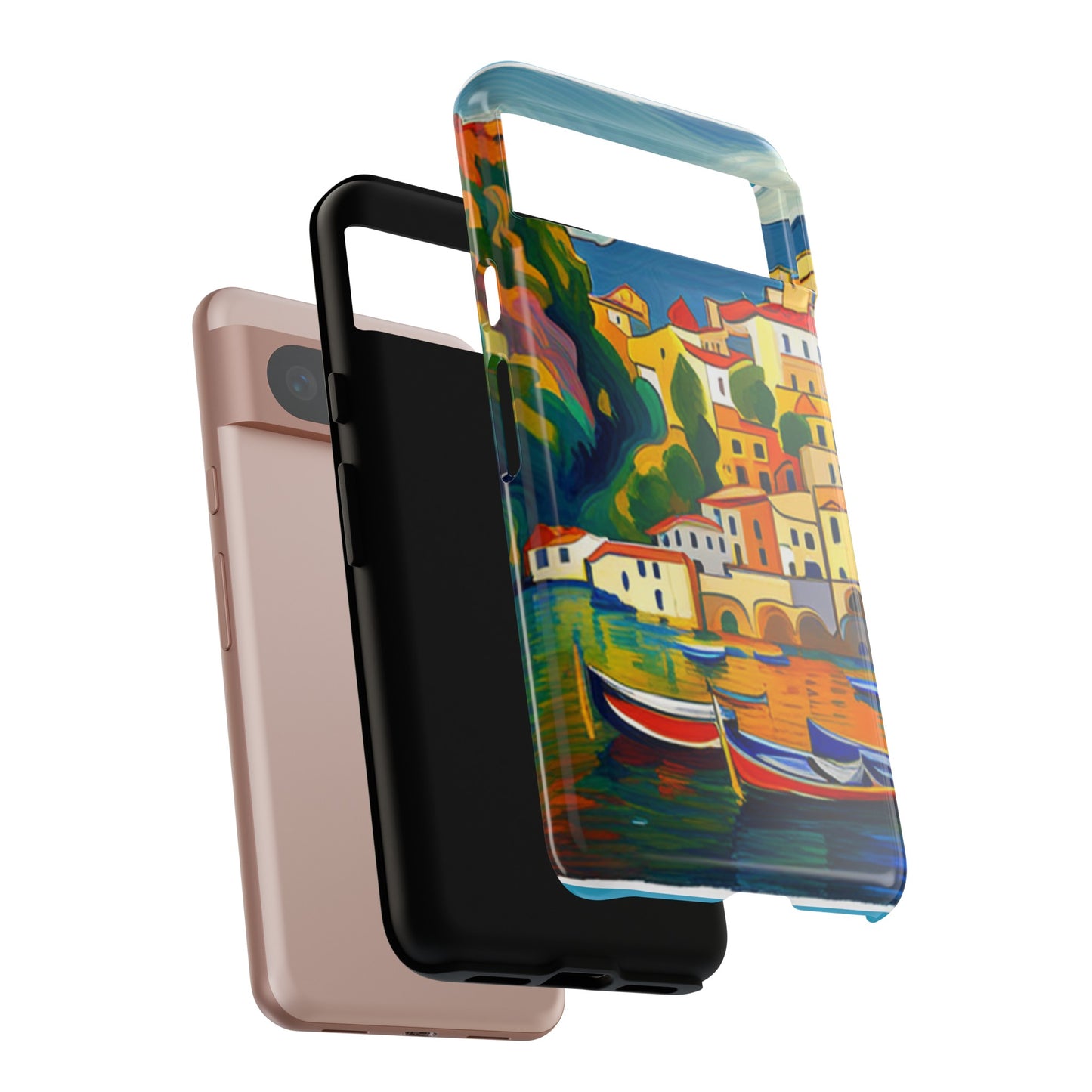 Italian Coastal Village Graphic- Tough Phone Case