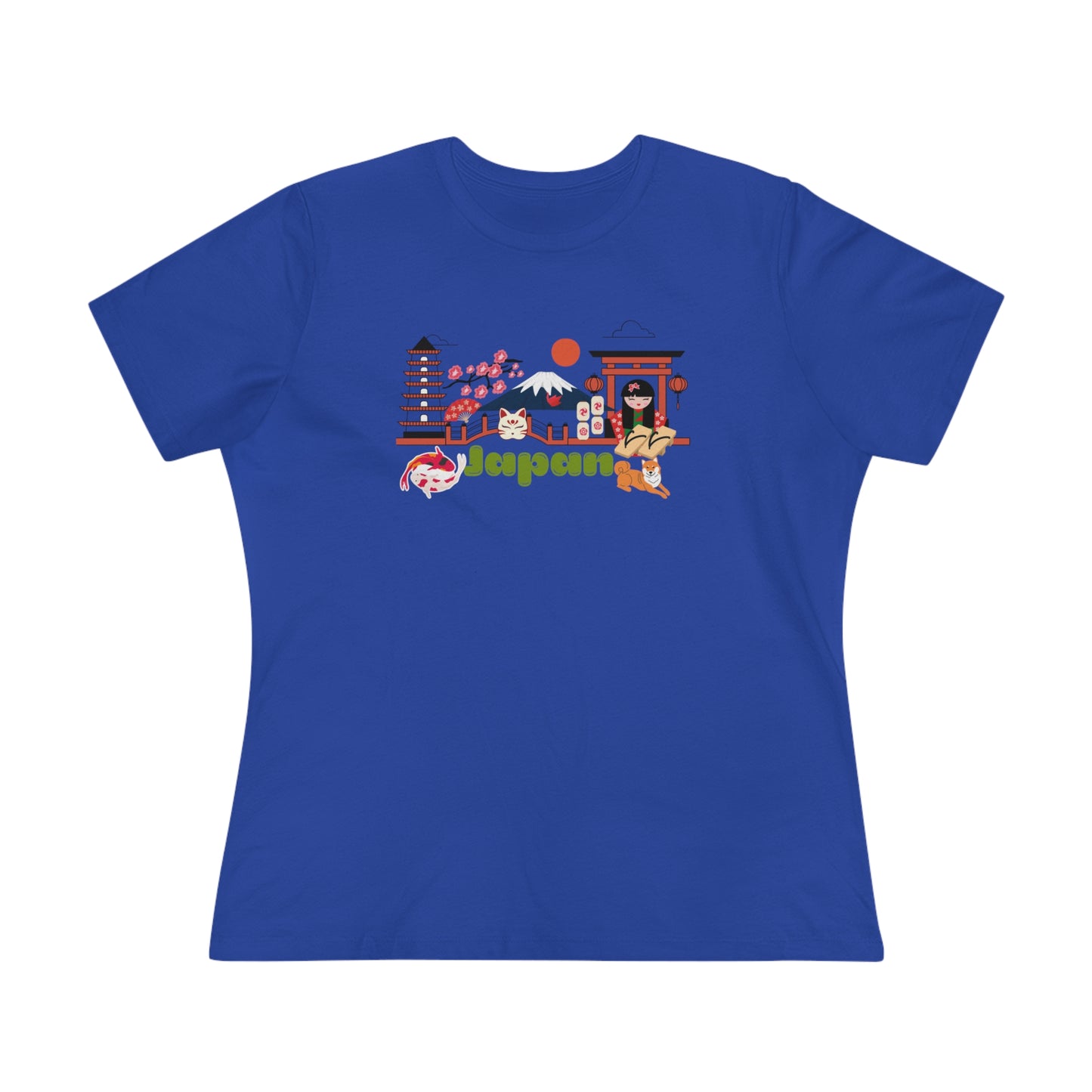 Tokyo Japan Mt Fuji Geisha- Women's T-Shirt