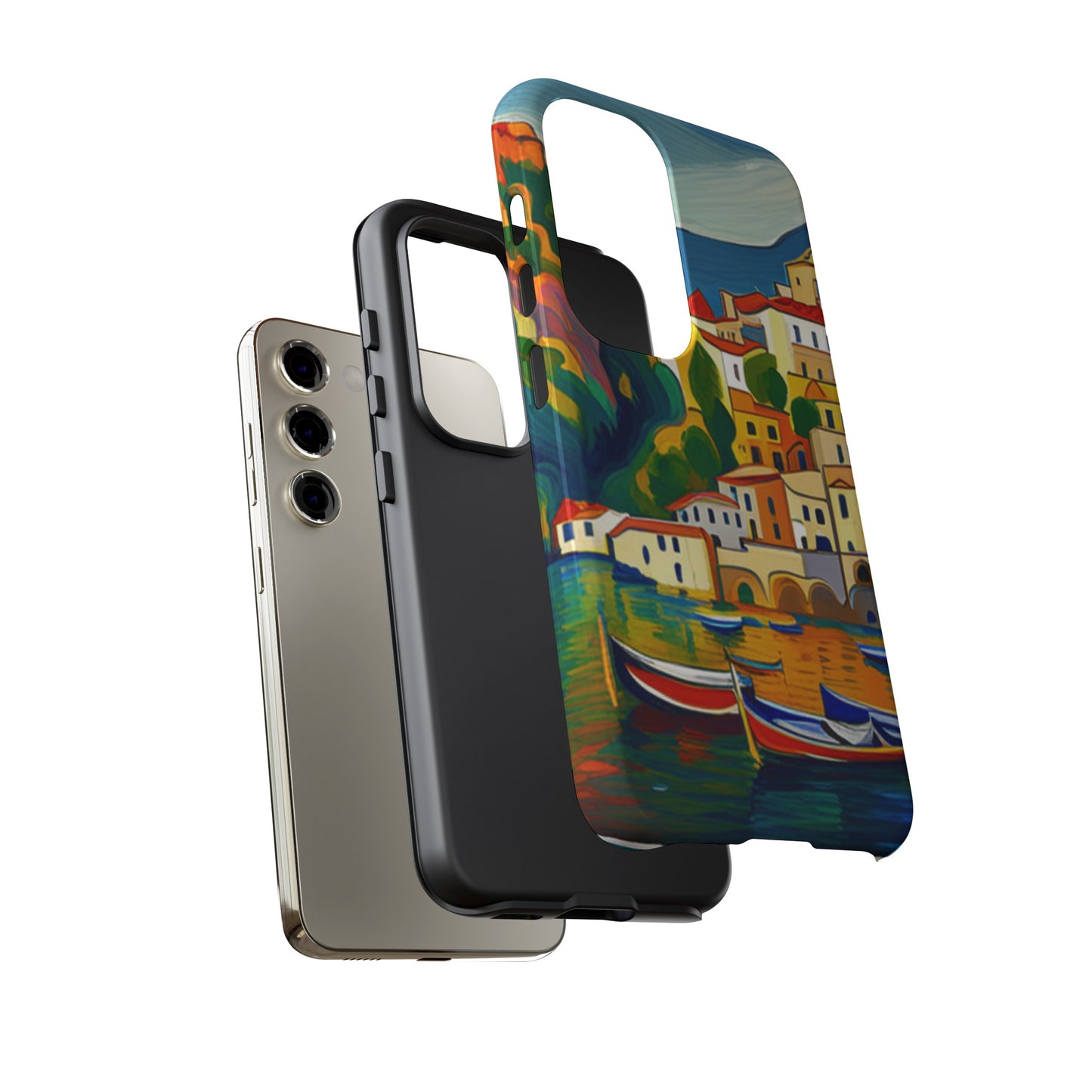 Italian Coastal Village Graphic- Tough Phone Case