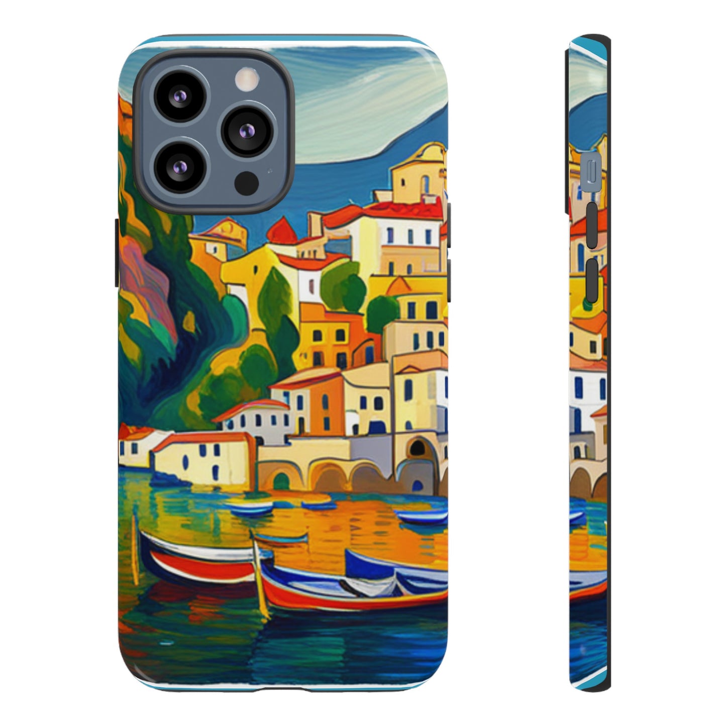 Italian Coastal Village Graphic- Tough Phone Case