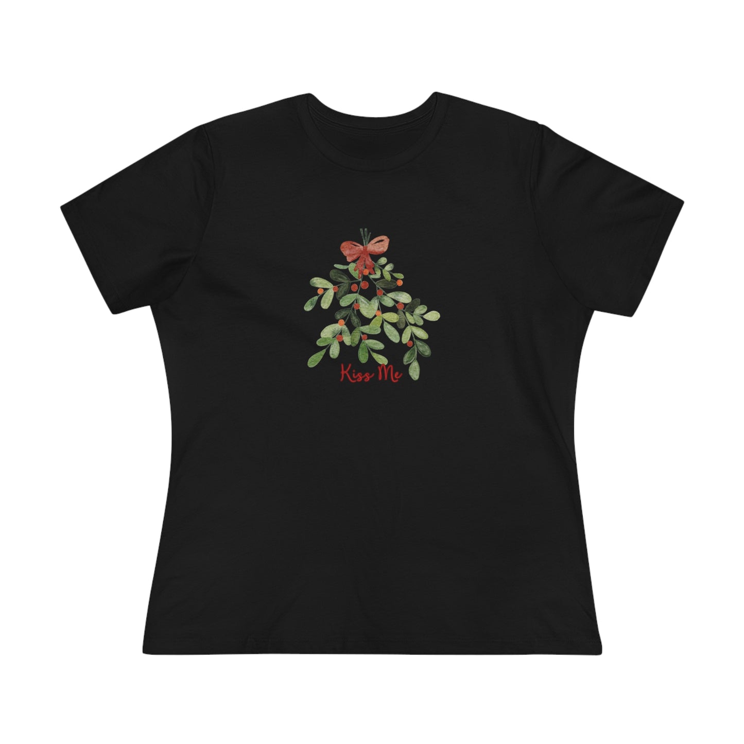 Kiss Mistletoe- Women's T-Shirt