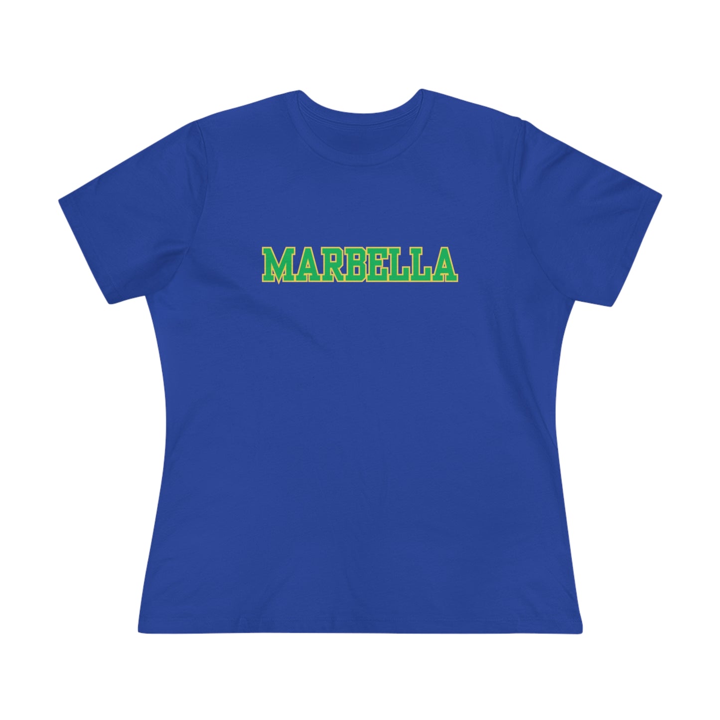 Spain Marbella Block Font- Women's T-Shirt