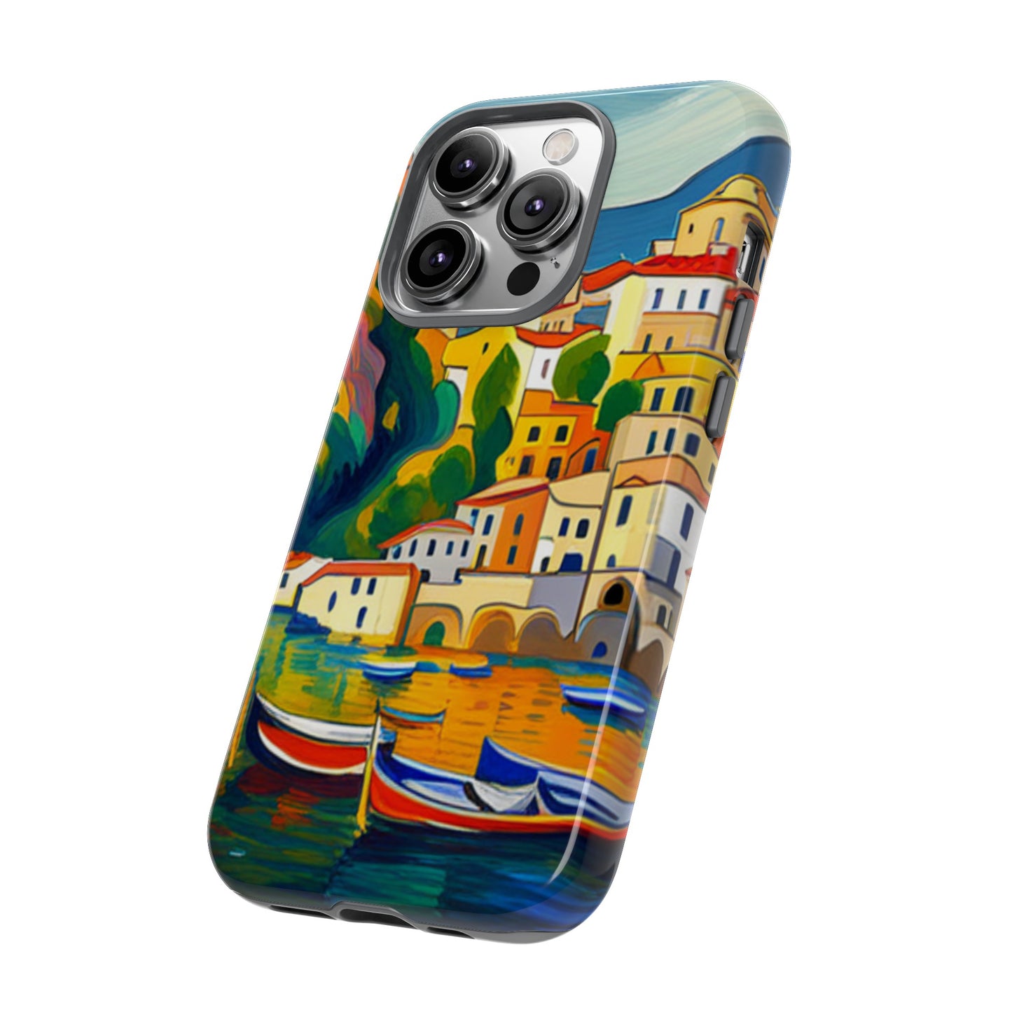 Italian Coastal Village Graphic- Tough Phone Case