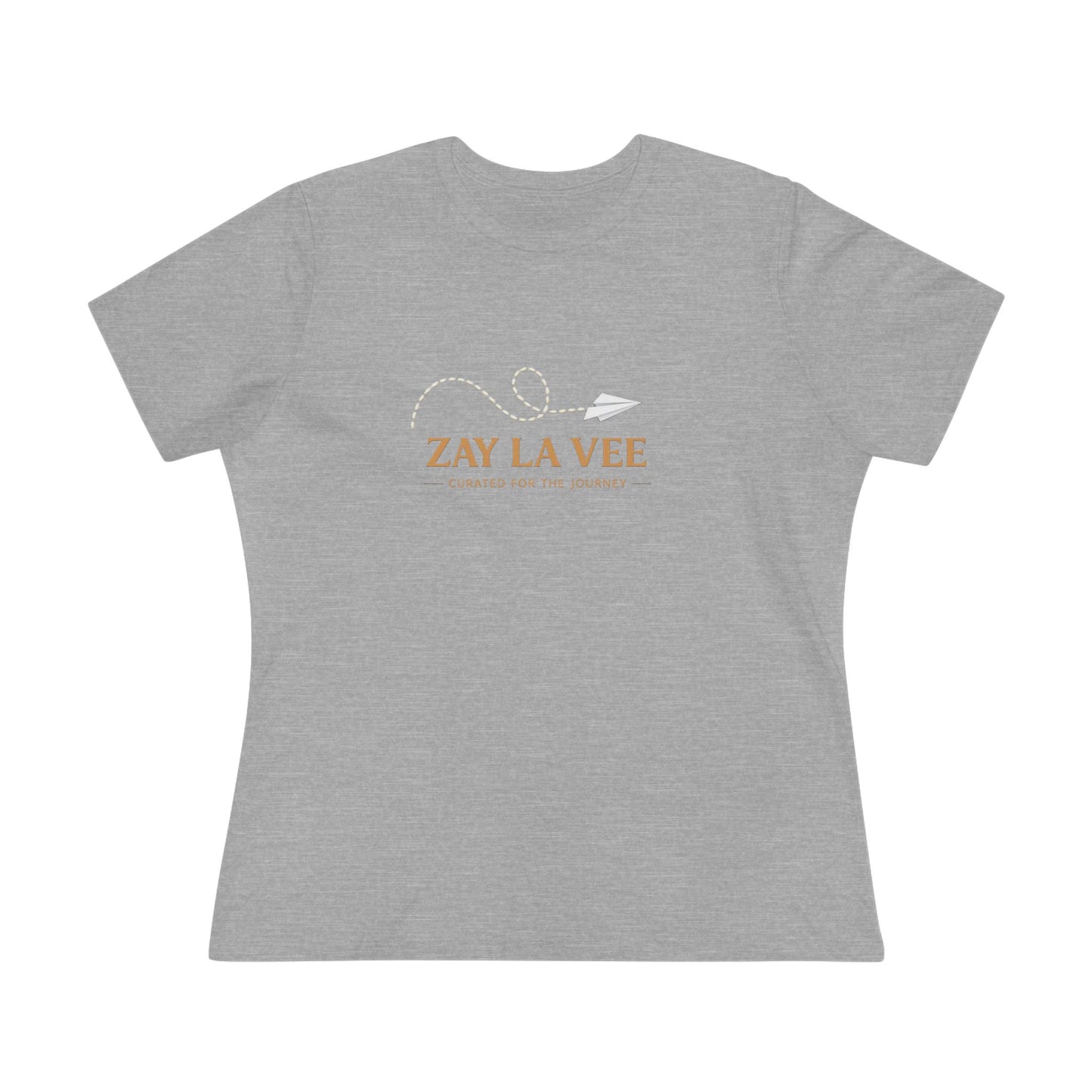 Zay La Vee signature paper-plane logo women's t-shirt, view 2