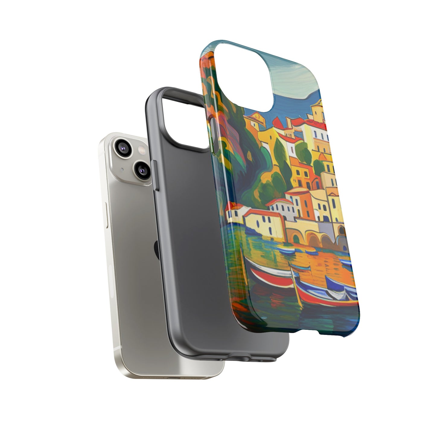 Italian Coastal Village Graphic- Tough Phone Case