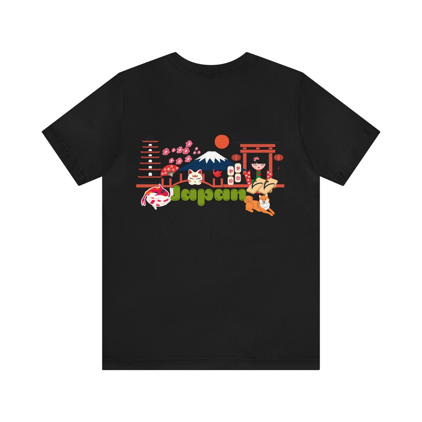 Tokyo Japan Mt Fuji Geisha- Unisex T-Shirt