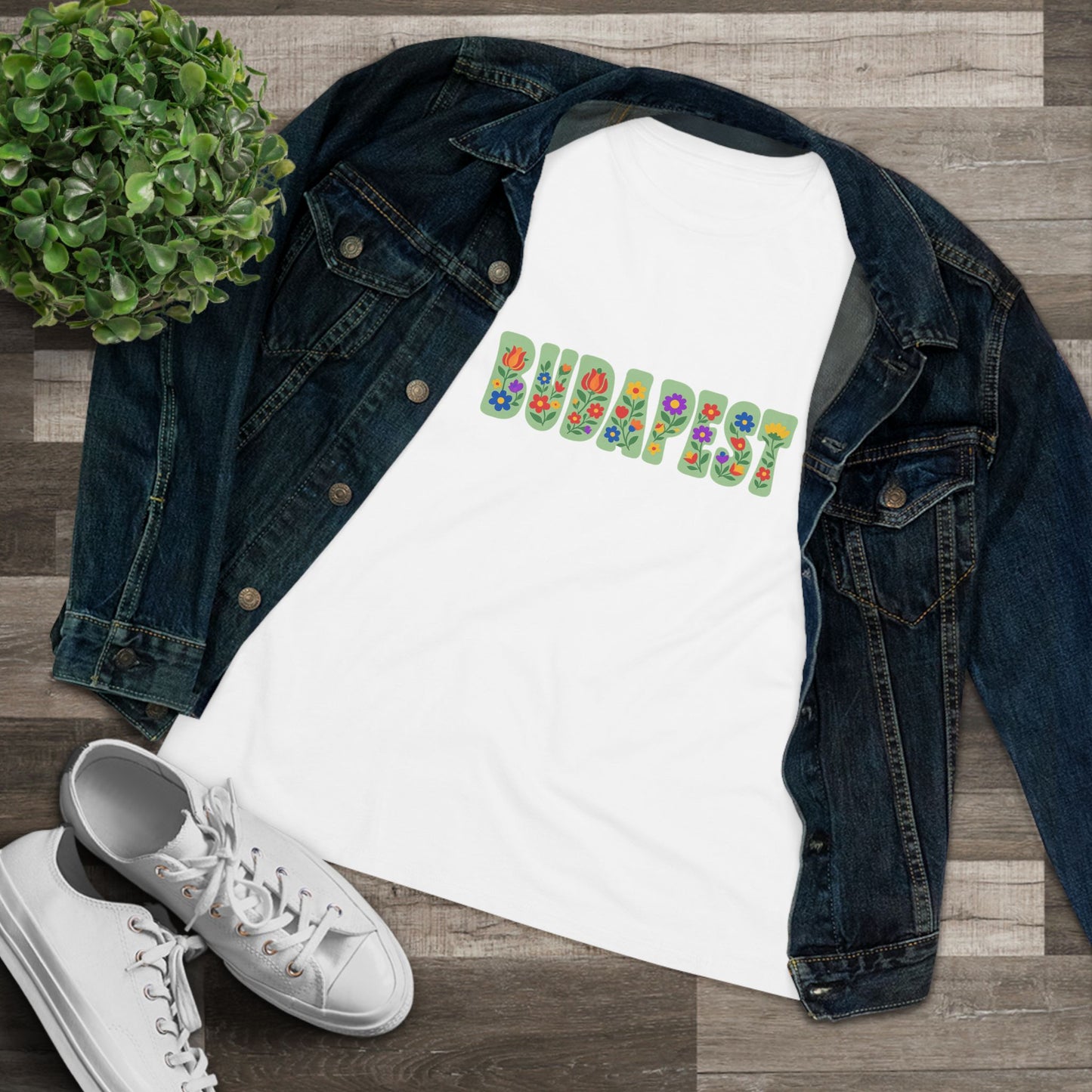 Budapest Floral Letters Women's T-Shirt