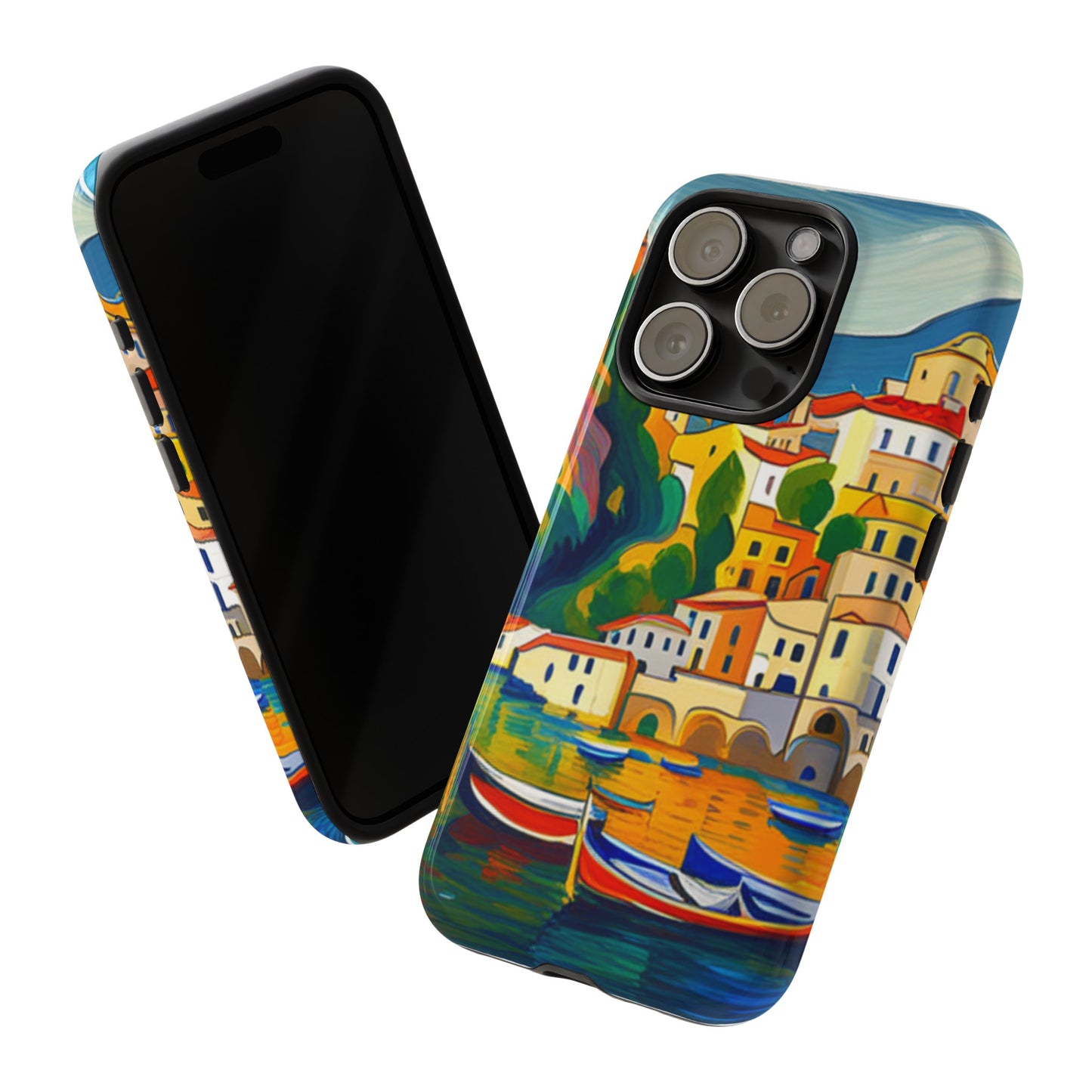 Italian Coastal Village Graphic- Tough Phone Case