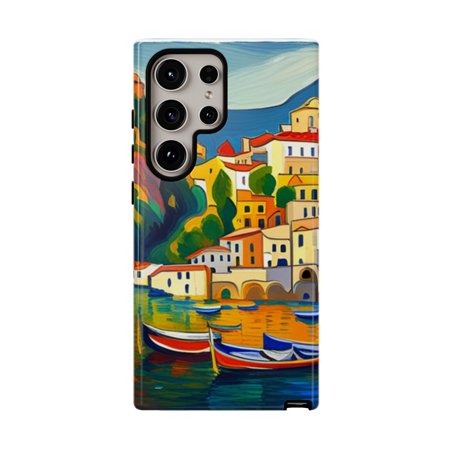 Italian Coastal Village Graphic- Tough Phone Case