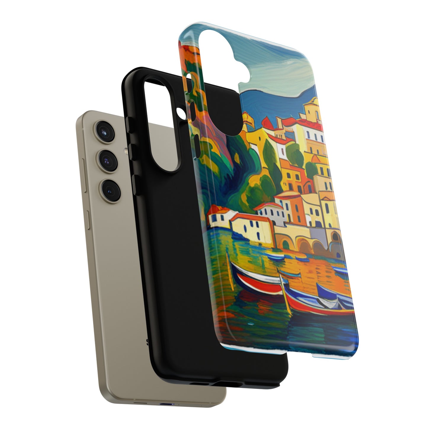 Italian Coastal Village Graphic- Tough Phone Case