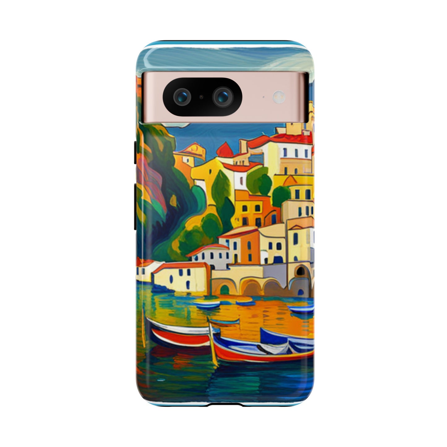 Italian Coastal Village Graphic- Tough Phone Case