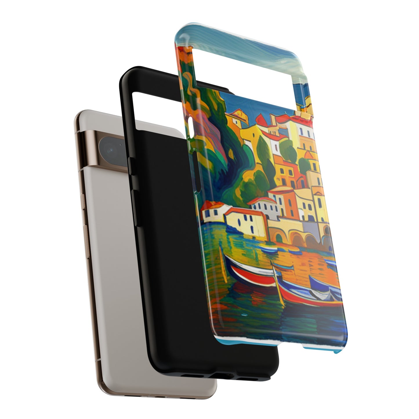 Italian Coastal Village Graphic- Tough Phone Case