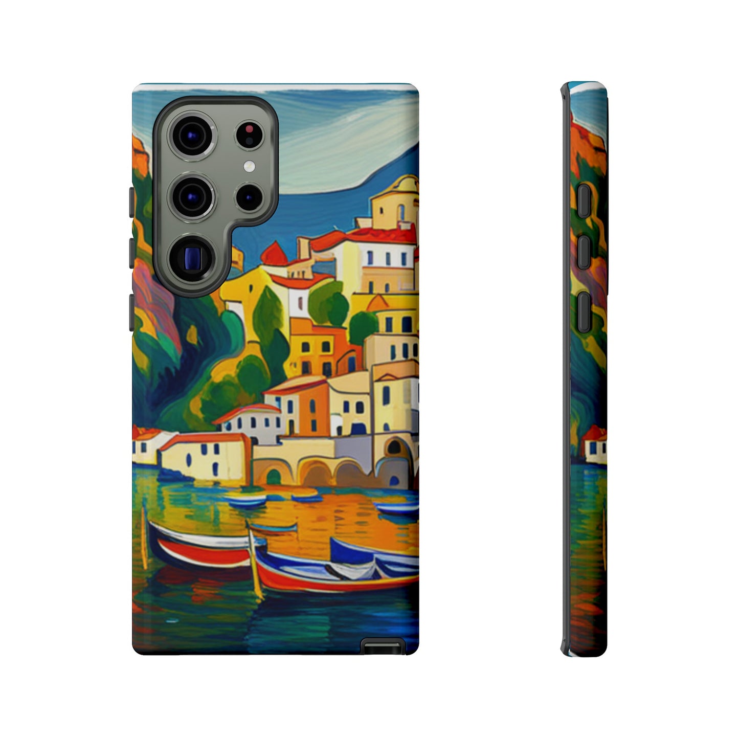 Italian Coastal Village Graphic- Tough Phone Case