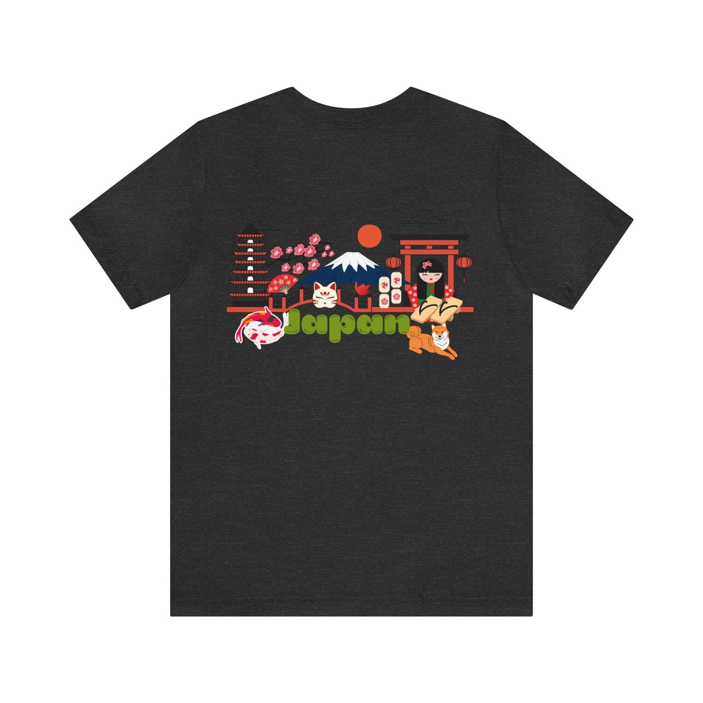 Tokyo Japan Mt Fuji Geisha- Unisex T-Shirt