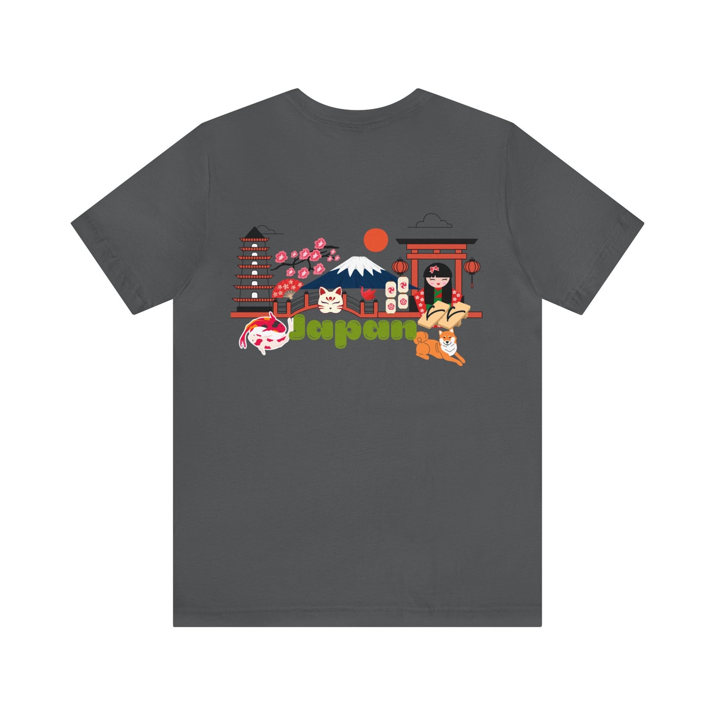 Tokyo Japan Mt Fuji Geisha- Unisex T-Shirt