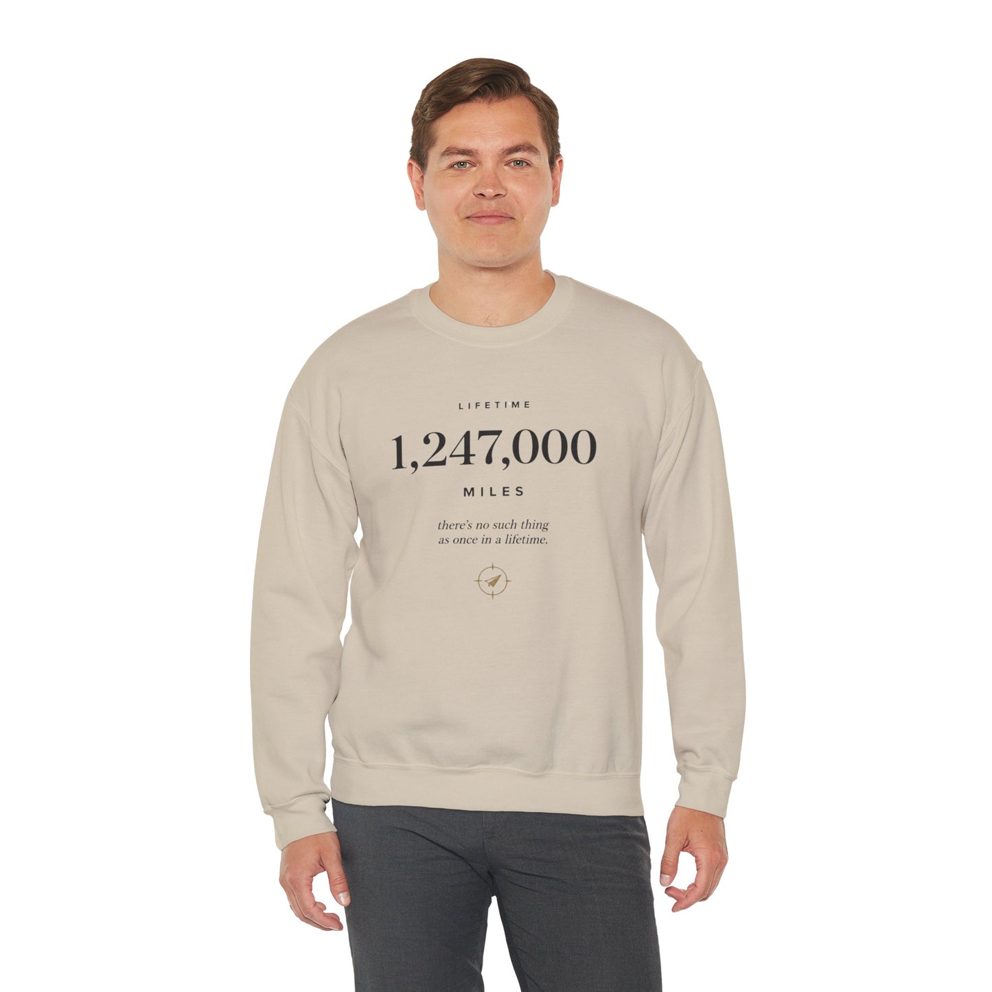 1,247,000 Miles Traveled Vintage Crewneck Sweatshirt