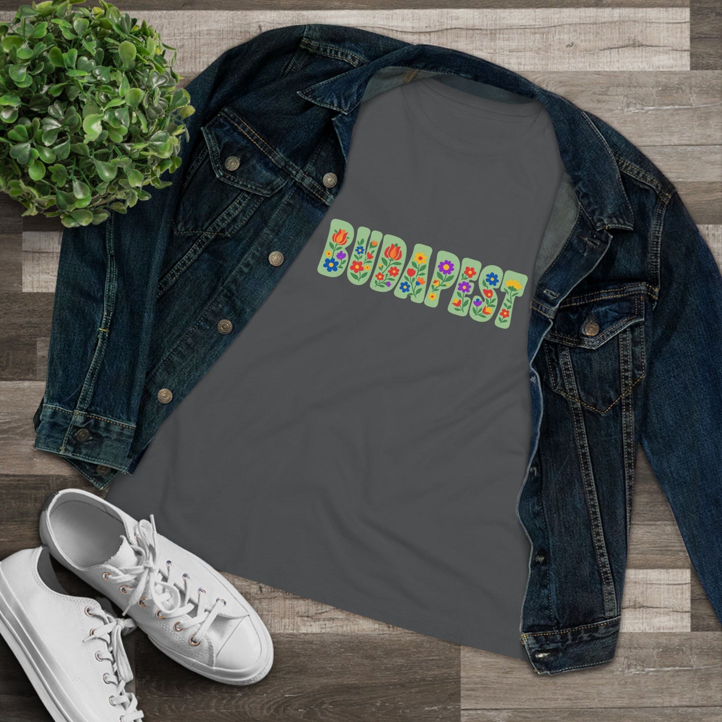 Budapest Floral Letters Women's T-Shirt