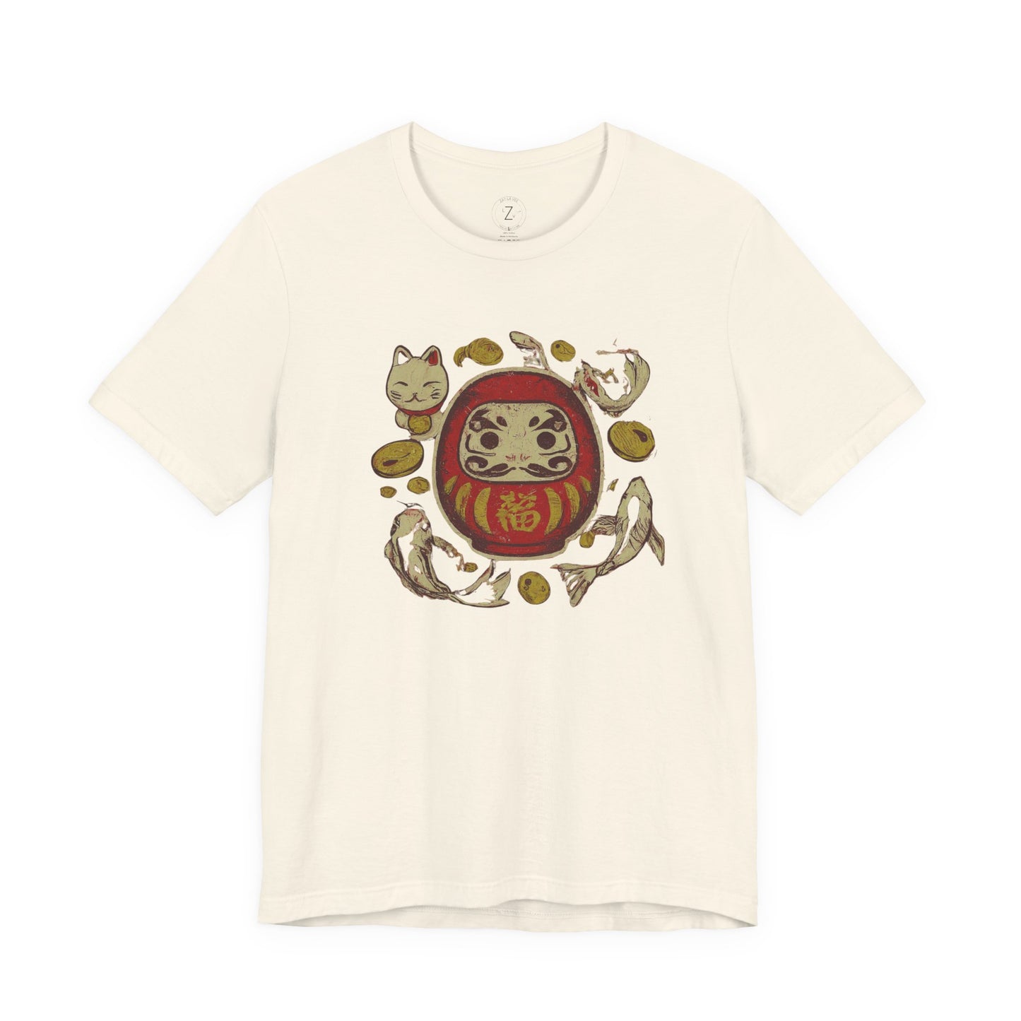 Japan Lucky Daruma Vintage T-Shirt, view 4