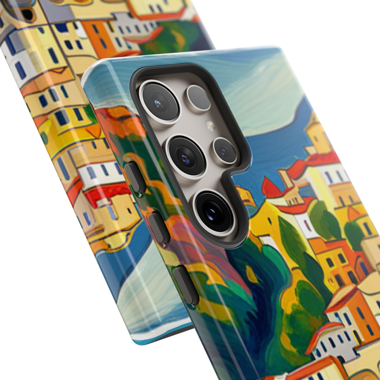 Italian Coastal Village Graphic- Tough Phone Case