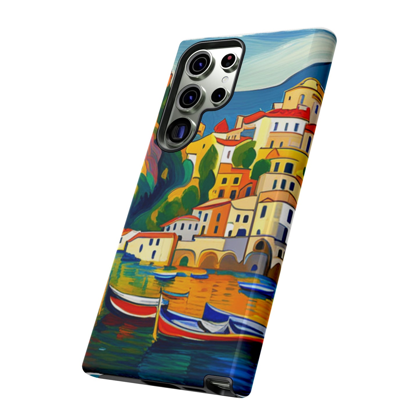 Italian Coastal Village Graphic- Tough Phone Case