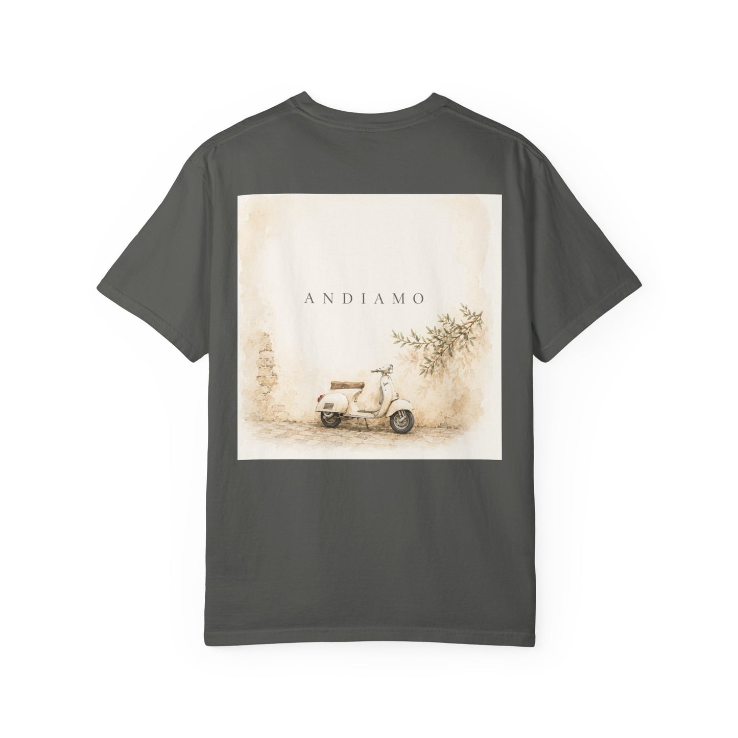 Italy Vespa Andiamo t-shirt, folded product view