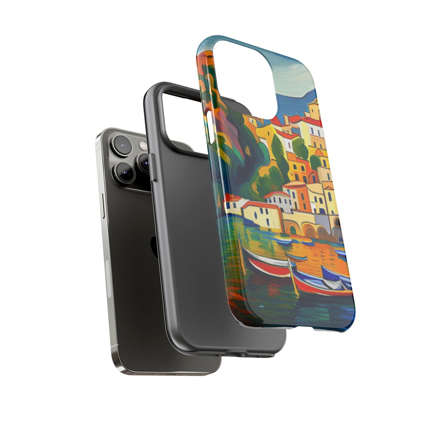 Italian Coastal Village Graphic- Tough Phone Case