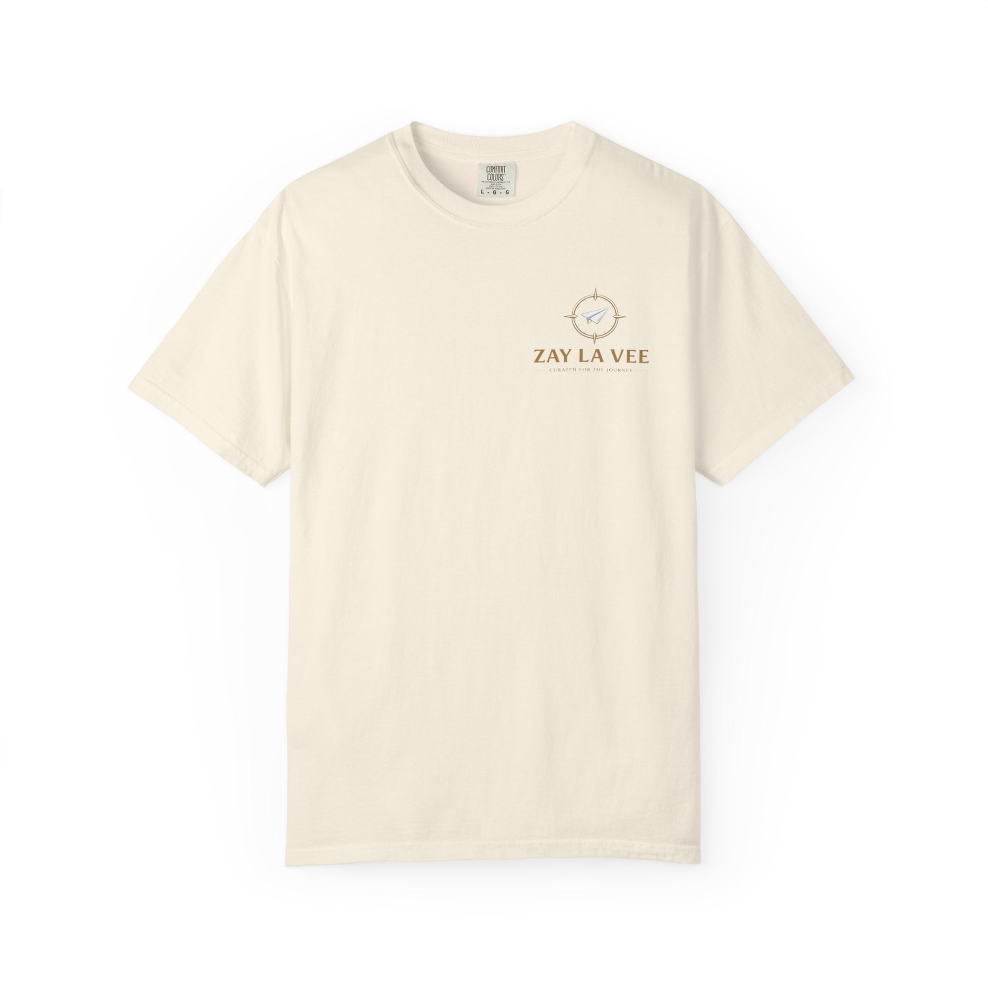 Montana travel collage t-shirt, front chest logo detail