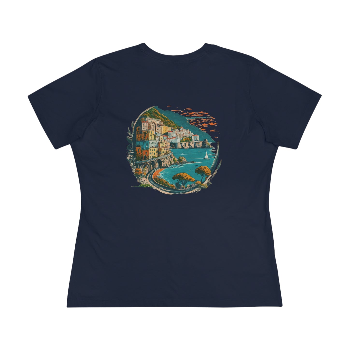 Italy Amalfi Coast- Women's T-Shirt (Back Print)