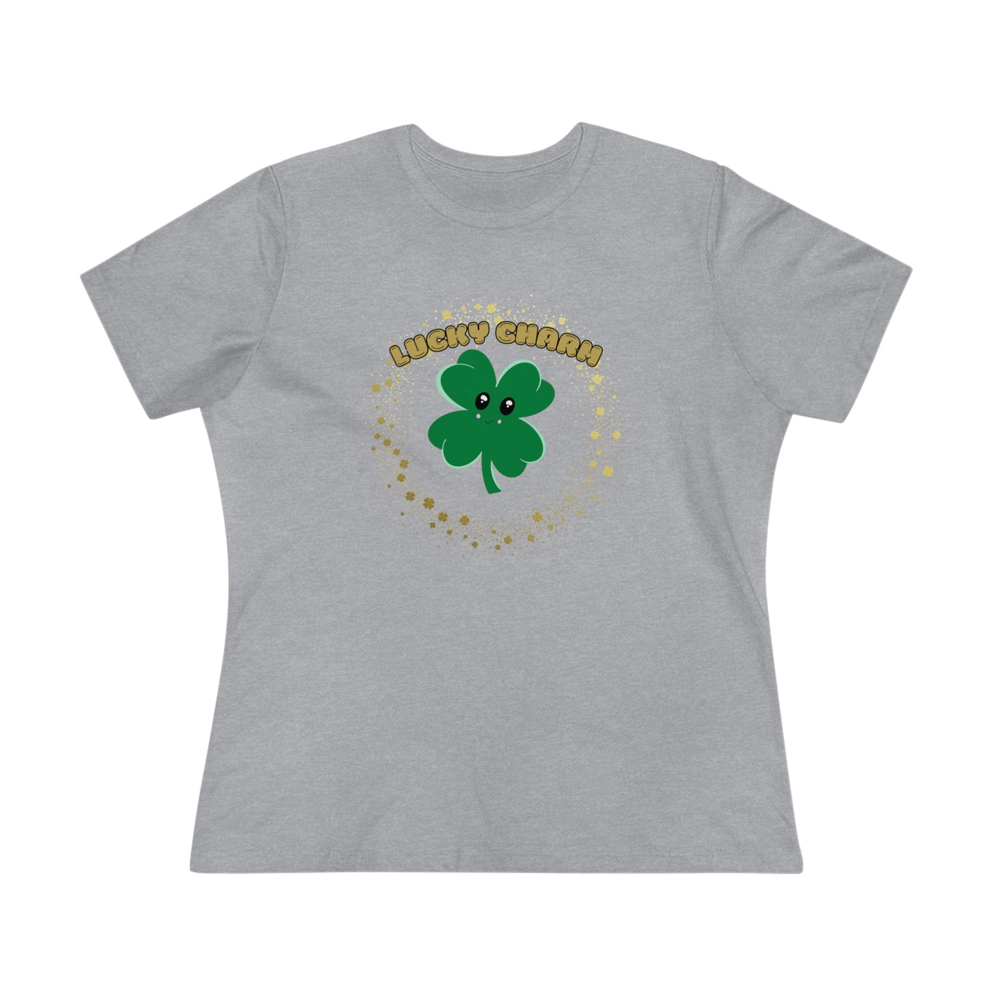 Lucky Charm Shamrock Kawaii Style- Women's T-Shirt