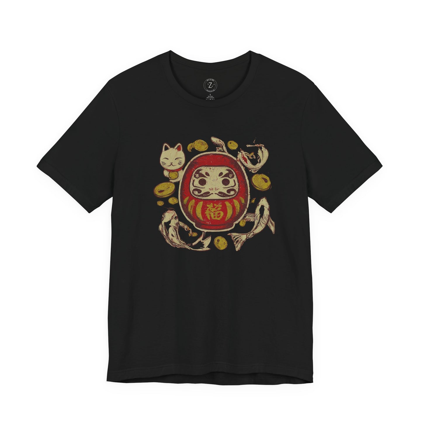 Japan Lucky Daruma Vintage T-Shirt, view 3