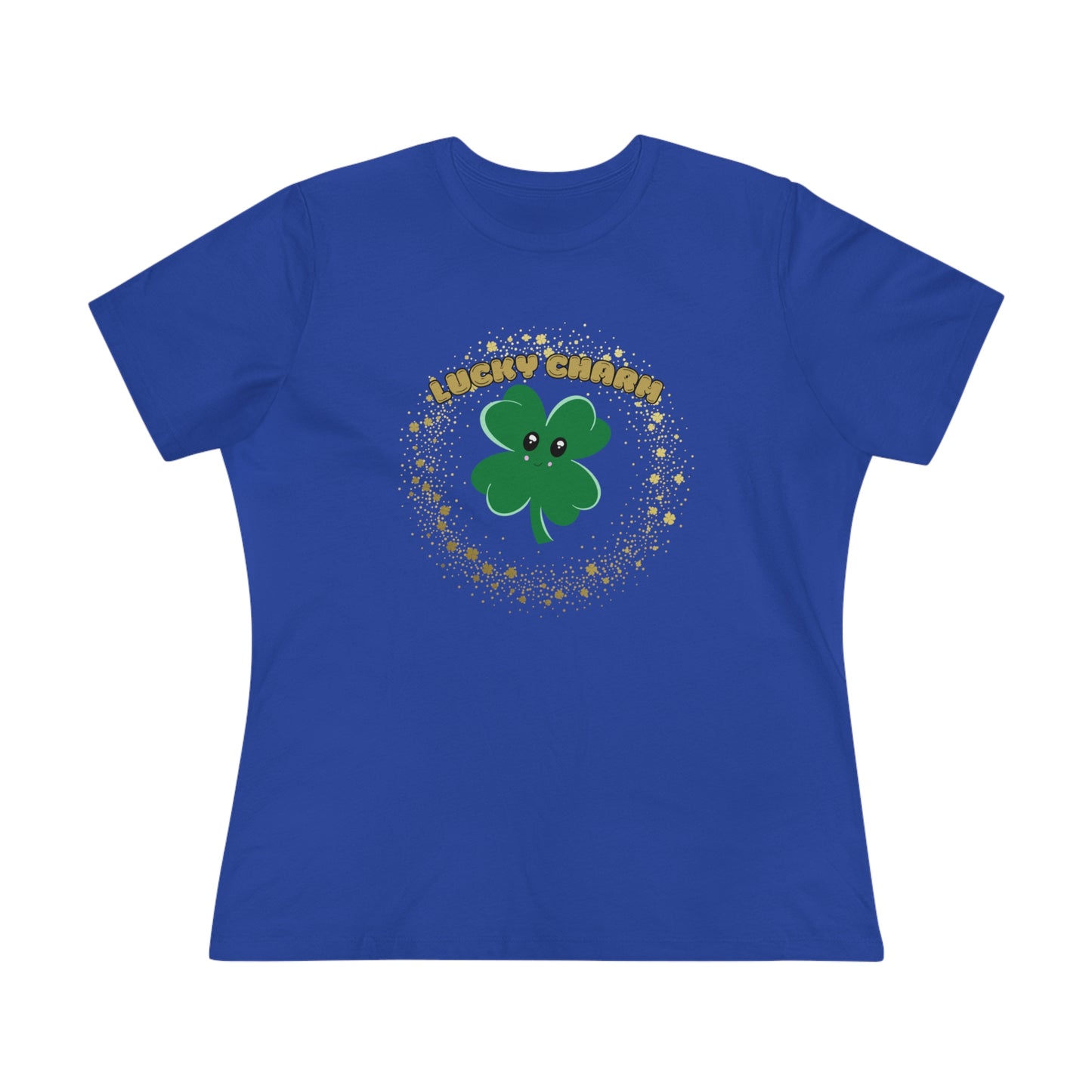 Lucky Charm Shamrock Kawaii Style- Women's T-Shirt