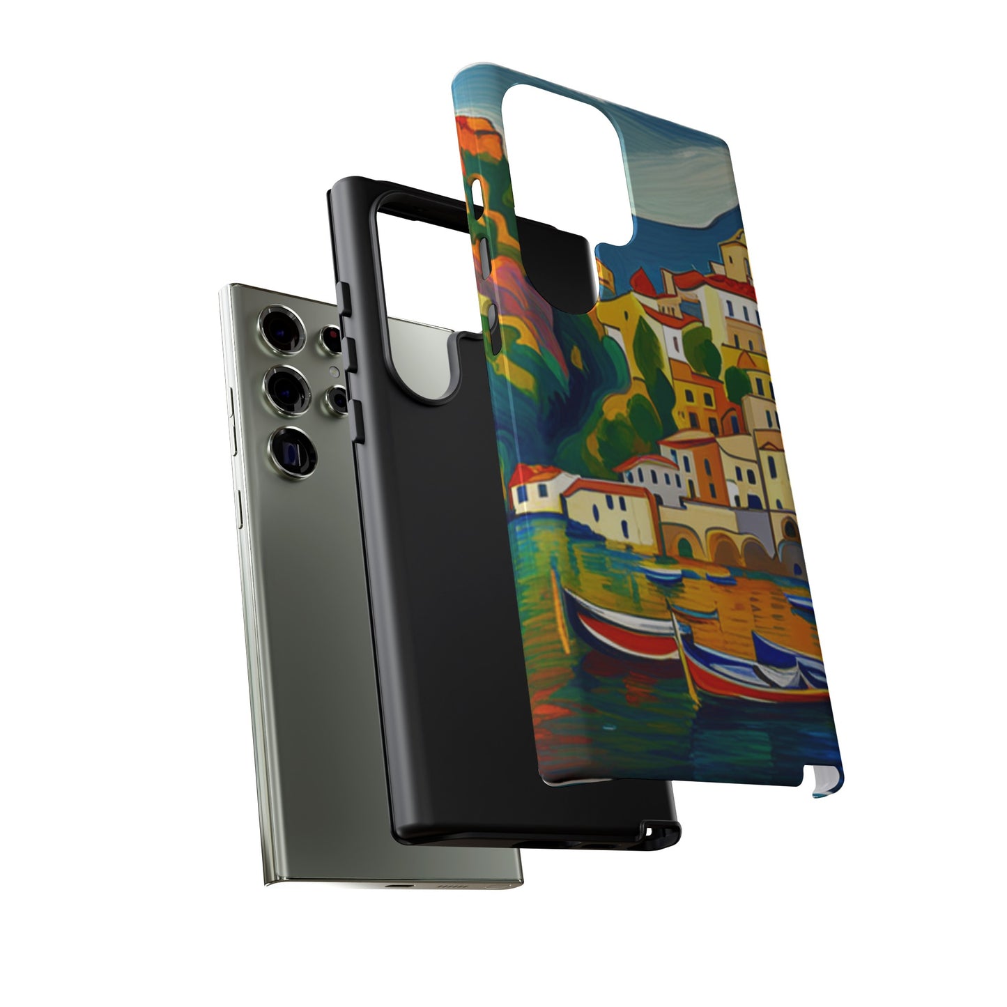 Italian Coastal Village Graphic- Tough Phone Case