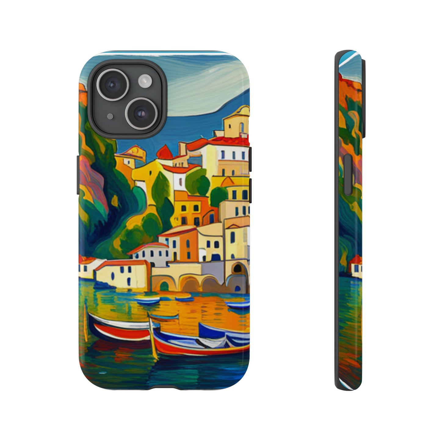 Italian Coastal Village Graphic- Tough Phone Case