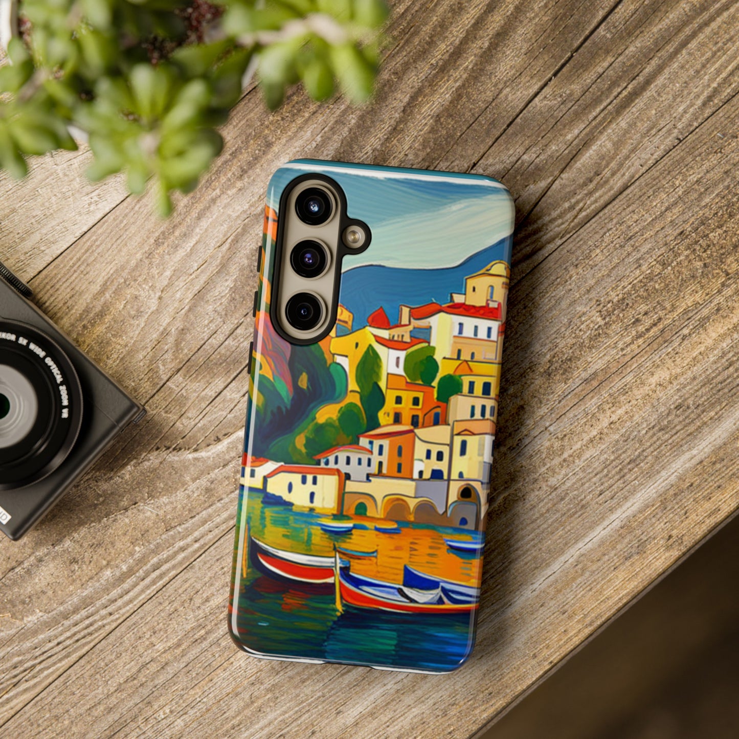 Italian Coastal Village Graphic- Tough Phone Case