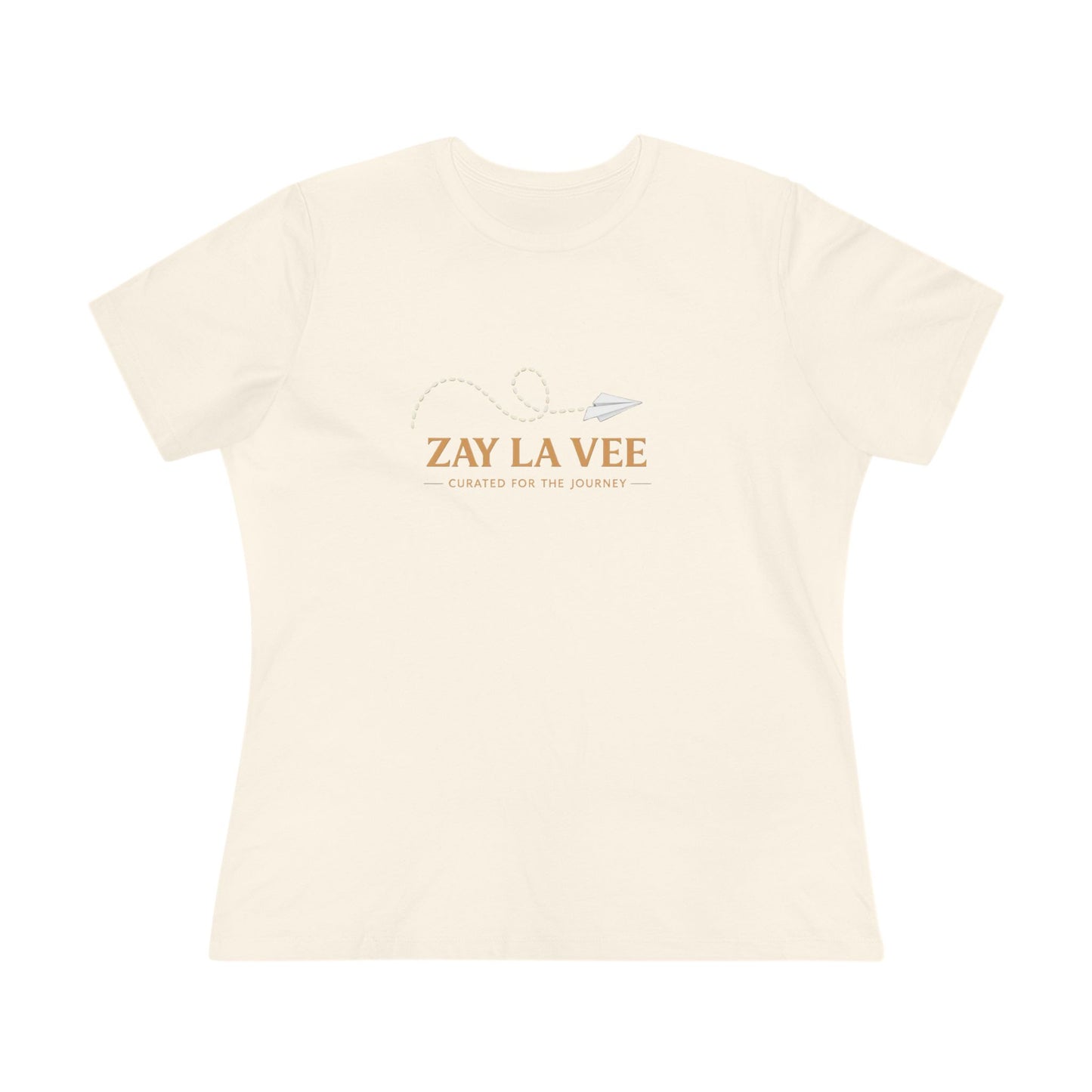 Zay La Vee signature paper-plane logo women's t-shirt, view 3