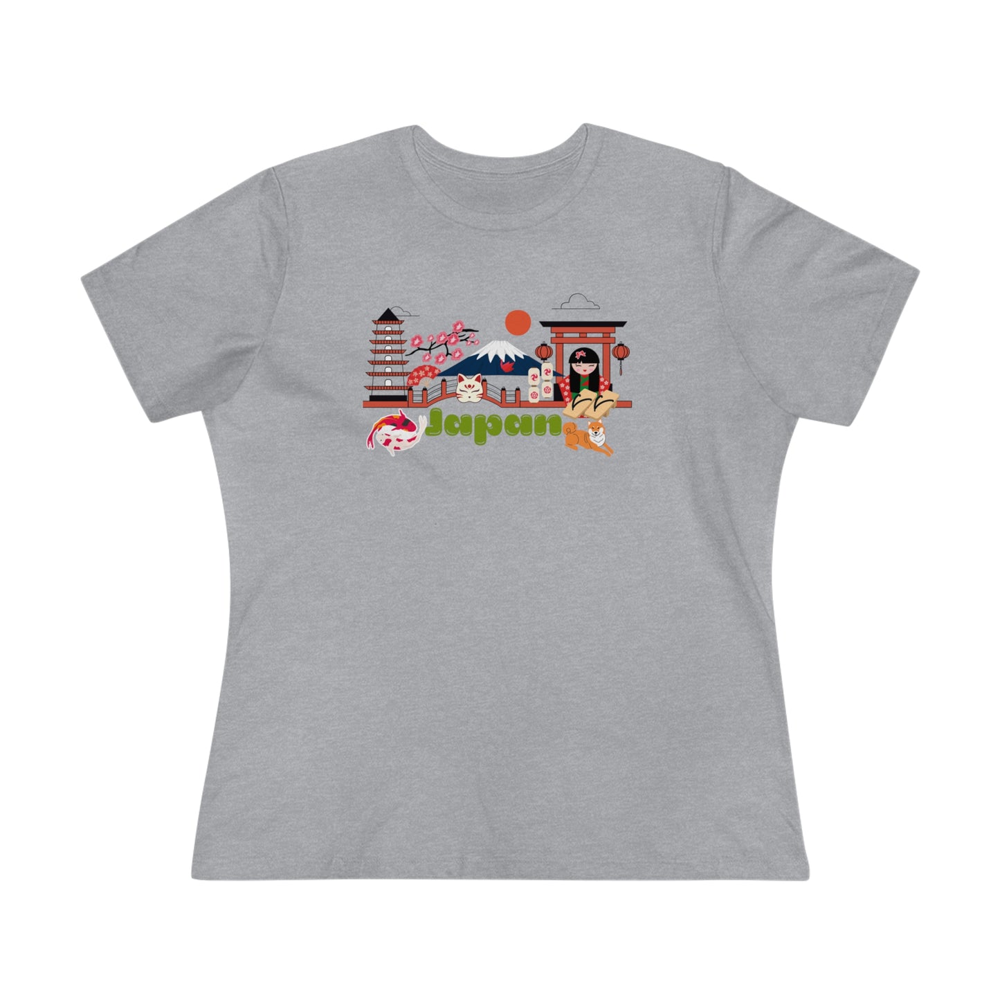 Tokyo Japan Mt Fuji Geisha- Women's T-Shirt