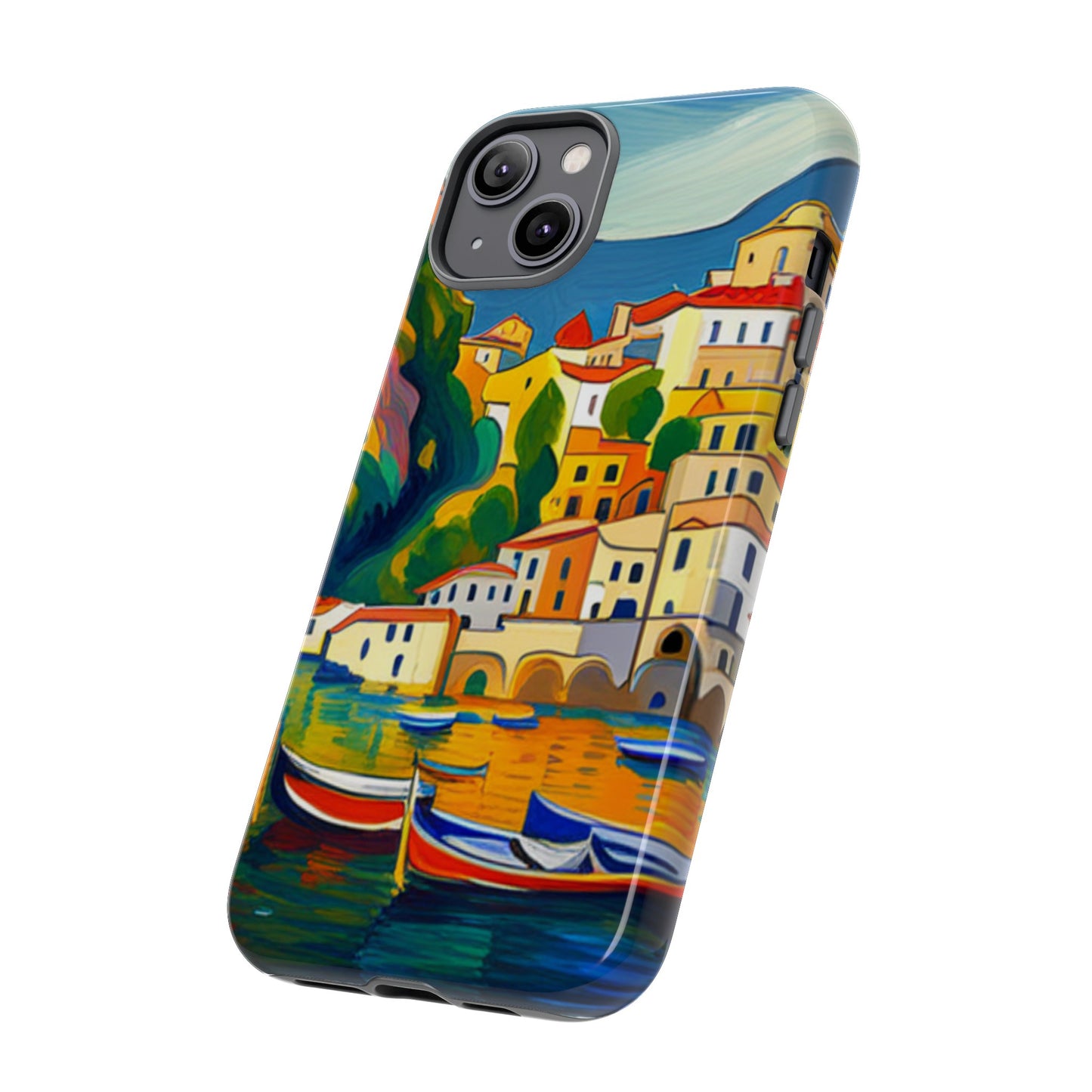 Italian Coastal Village Graphic- Tough Phone Case